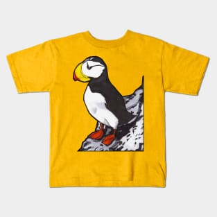 Puffin on Rock Kids T-Shirt